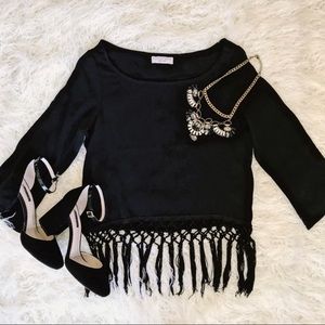 🚨Flynn Skye Siena Black Fringe Crop Top🚨